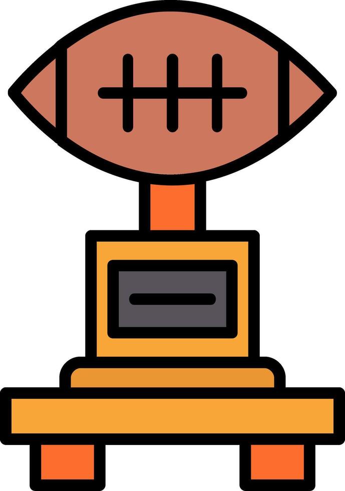 Football Line Filled Icon vector