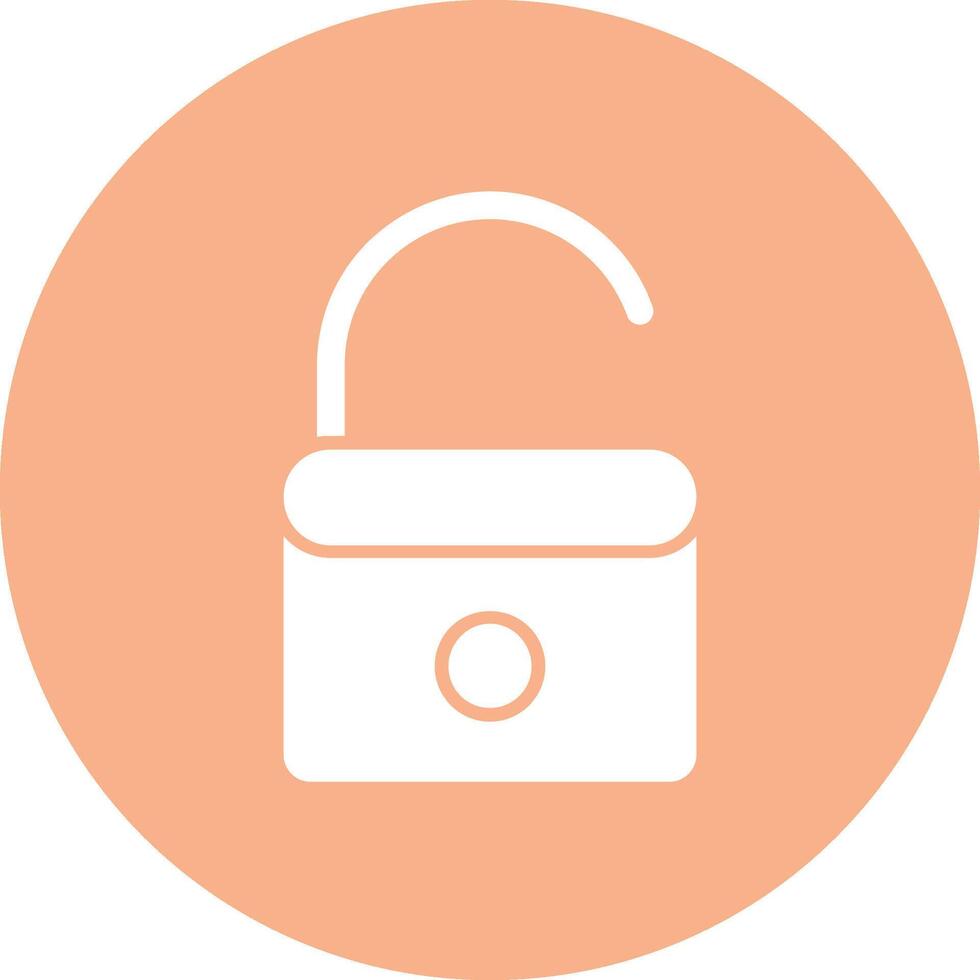 Open Lock Glyph Multi Circle Icon vector