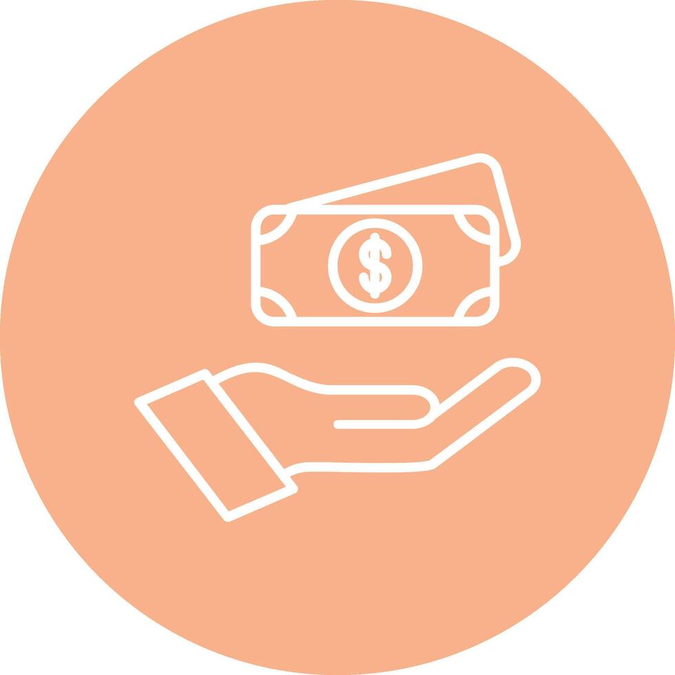 Money Line Multi Circle Icon vector