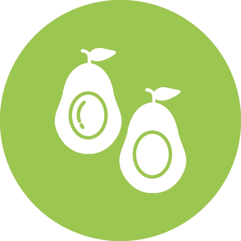 Avocado Glyph Multi Circle Icon vector