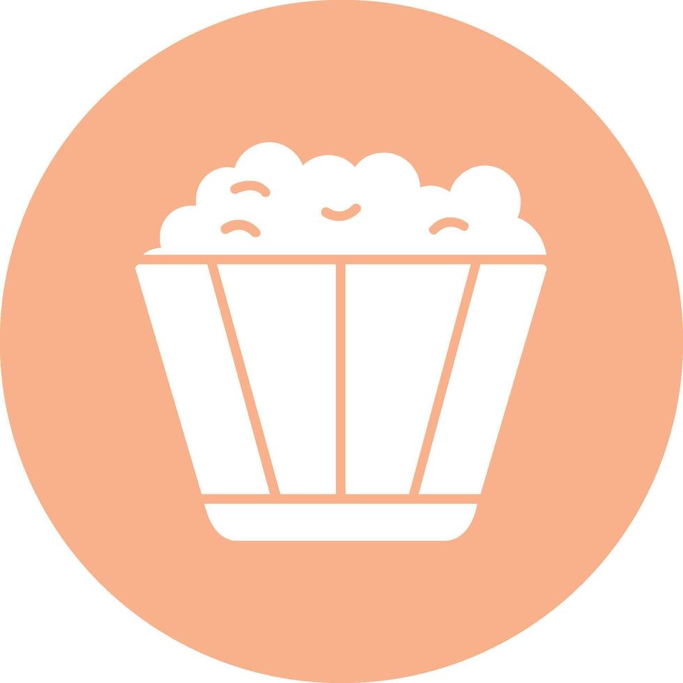 Popcorn Glyph Multi Circle Icon vector