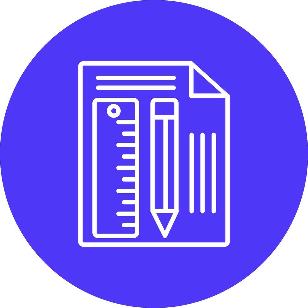 Measuring Tool Line Multi Circle Icon vector