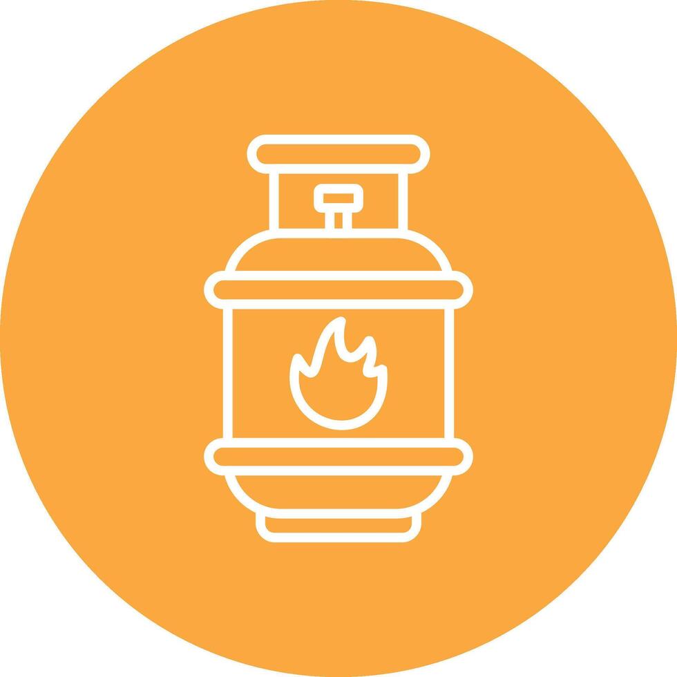 Gas Line Multi Circle Icon vector