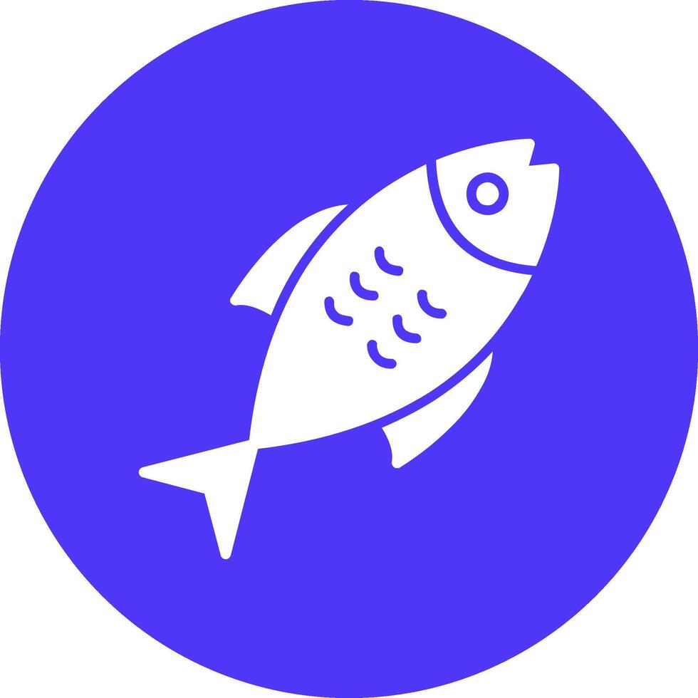 Fish Glyph Multi Circle Icon vector