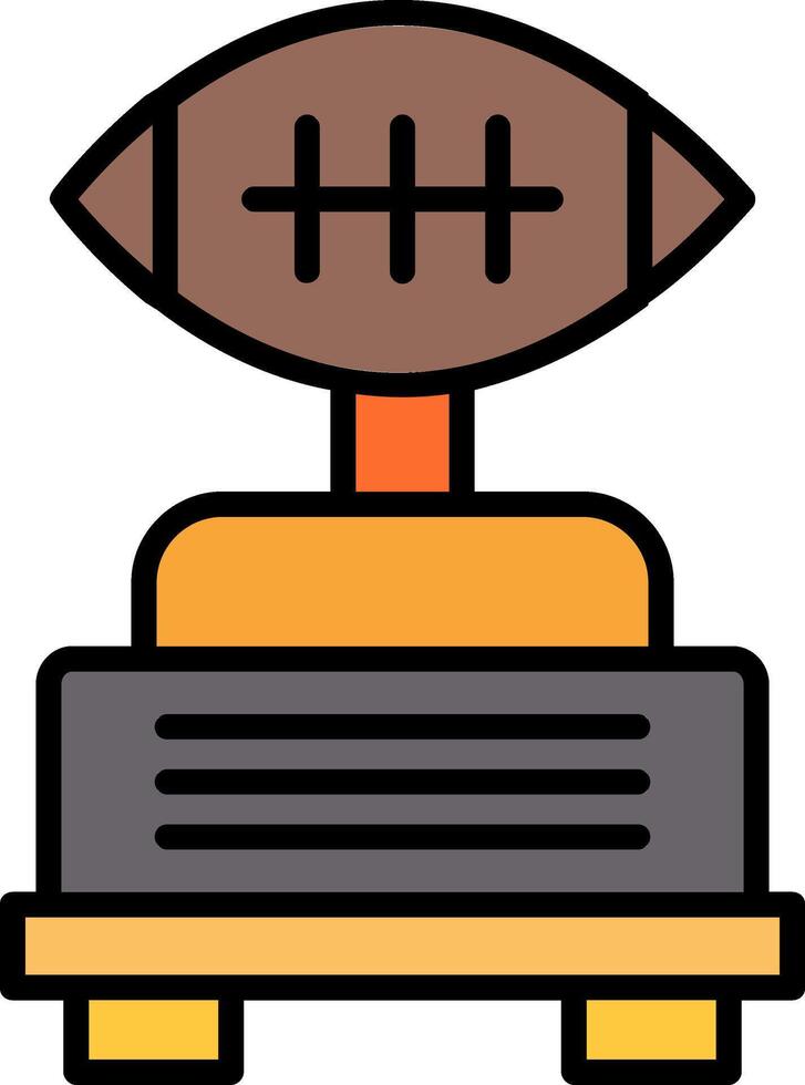 Football Line Filled Icon vector