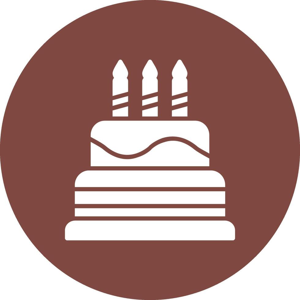 Cake Glyph Multi Circle Icon vector