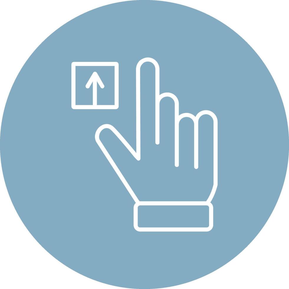 Hand Tap Line Multi Circle Icon vector