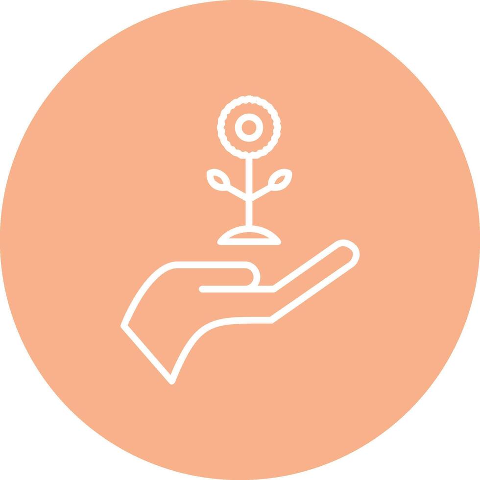 Eco Care Line Multi Circle Icon vector