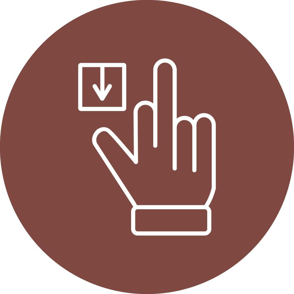 Tap Down Line Multi Circle Icon vector
