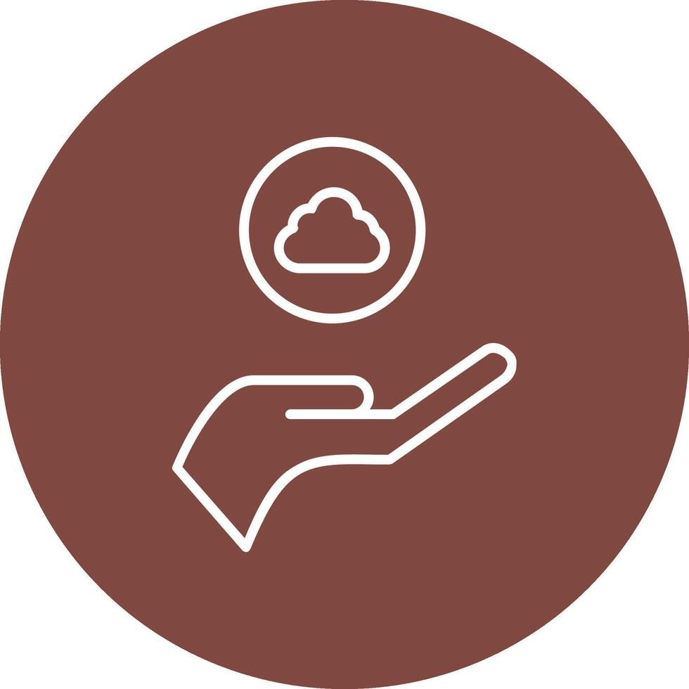 Cloud Line Multi Circle Icon vector