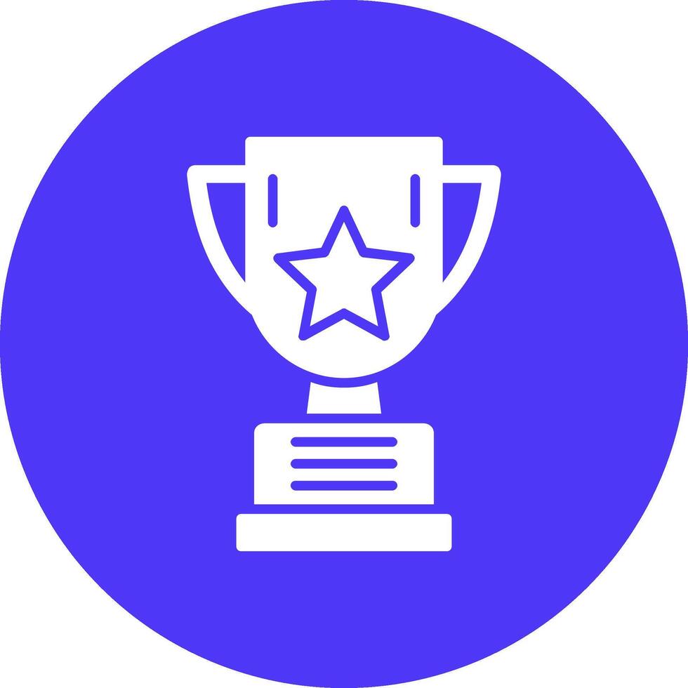 Trophy Glyph Multi Circle Icon vector