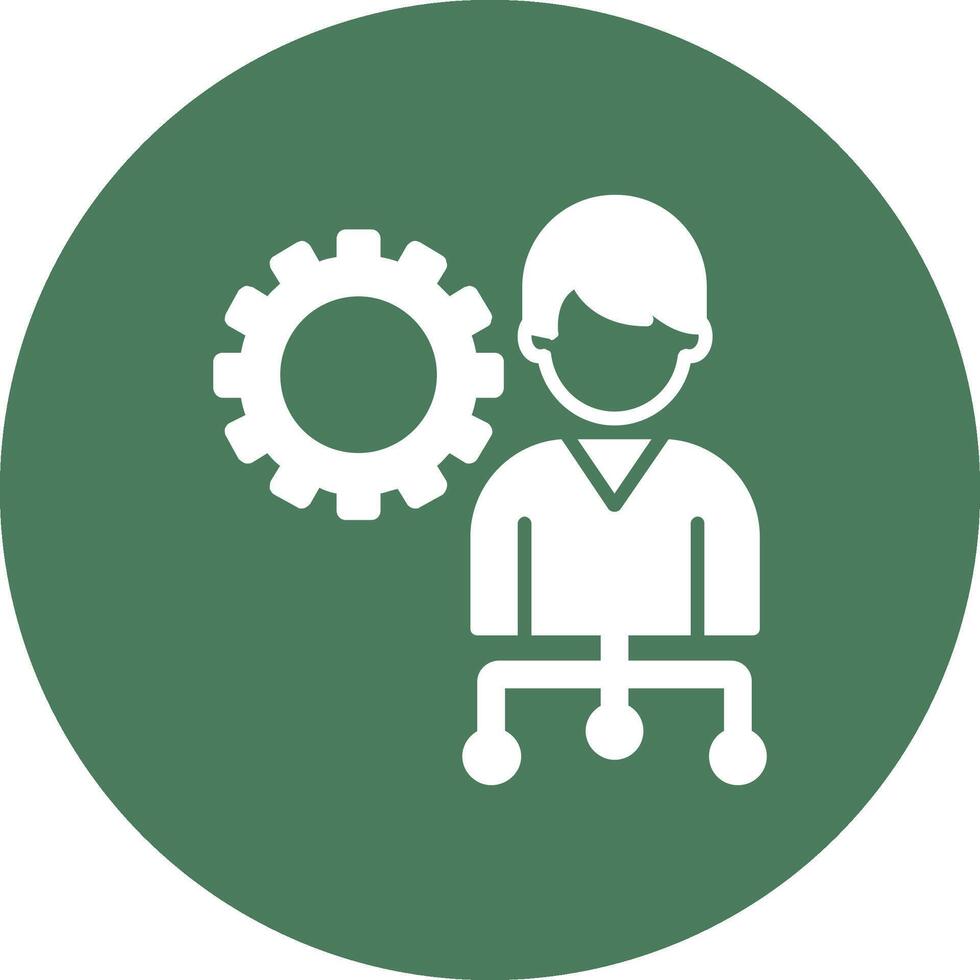 Management Glyph Multi Circle Icon vector