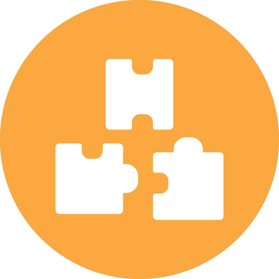 Puzzle Glyph Multi Circle Icon vector