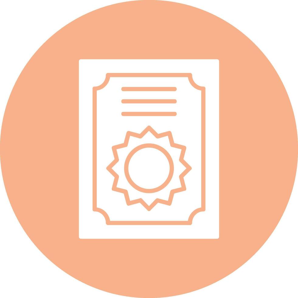 Certificate Glyph Multi Circle Icon vector