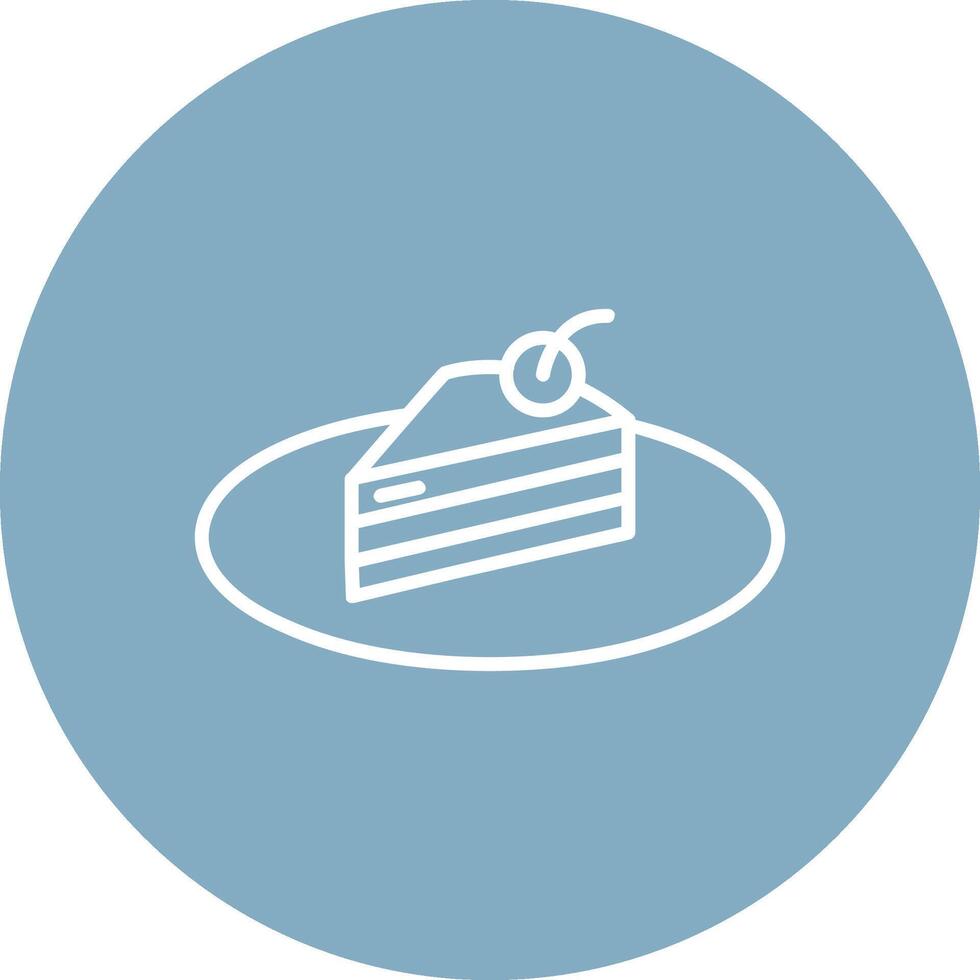 Piece Of Cake Line Multi Circle Icon vector