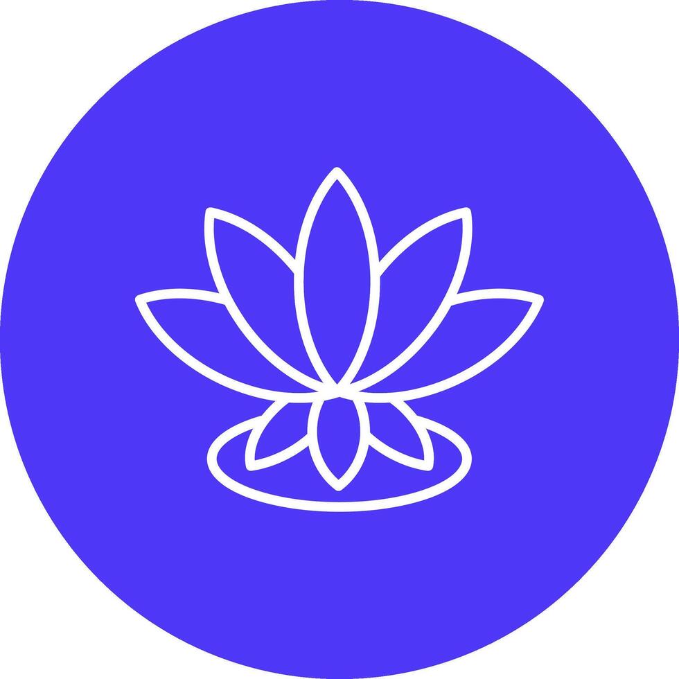 Lotus Line Multi Circle Icon vector