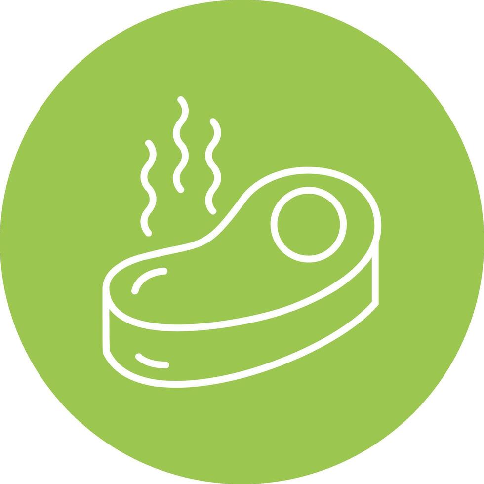 Steak Line Multi Circle Icon vector