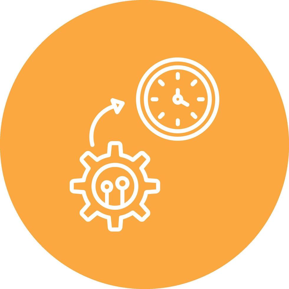 Time Management Line Multi Circle Icon vector