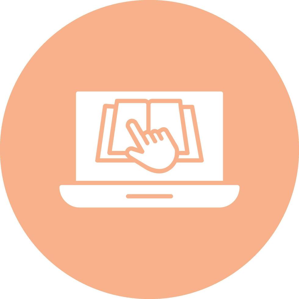 E Learning Glyph Multi Circle Icon vector