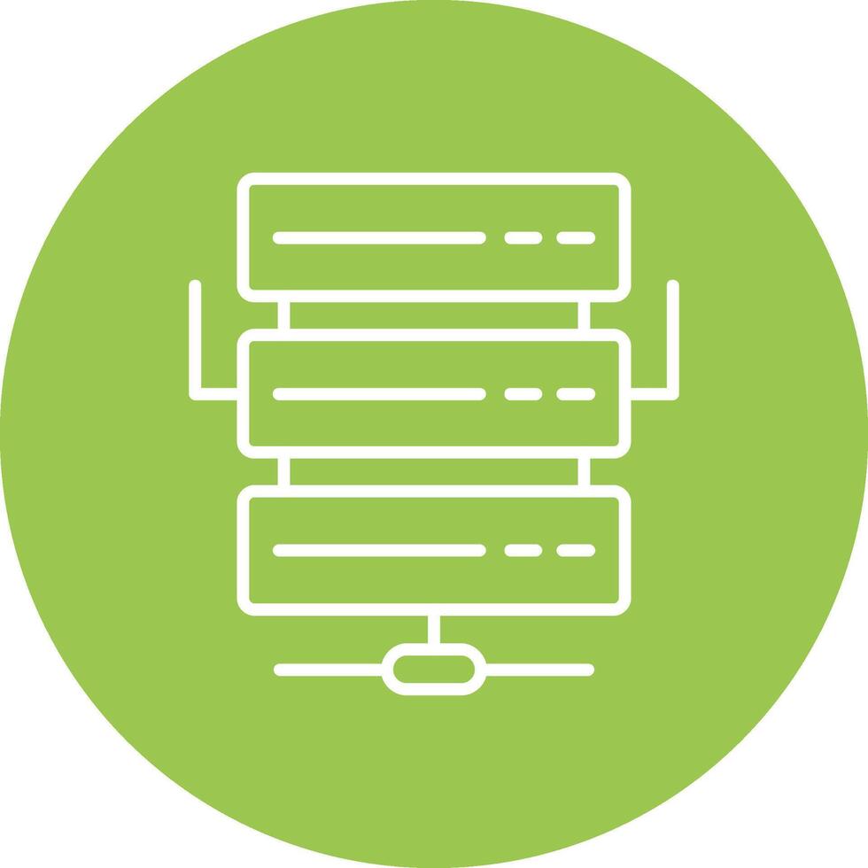 Server Line Multi Circle Icon vector