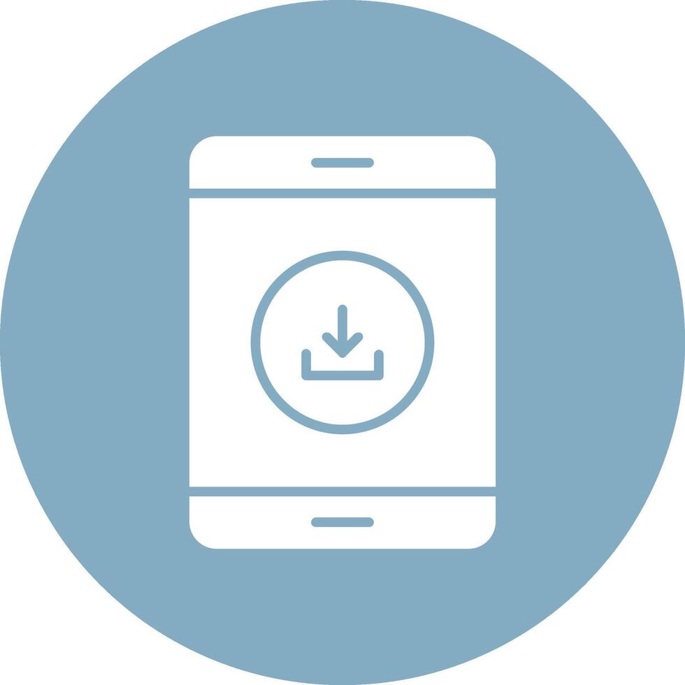Downloading Data Glyph Multi Circle Icon vector
