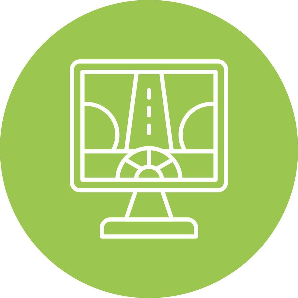 Driving Control Line Multi Circle Icon vector