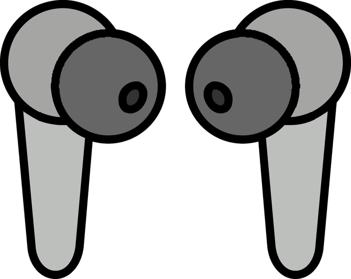 Earbuds Line Filled Icon vector