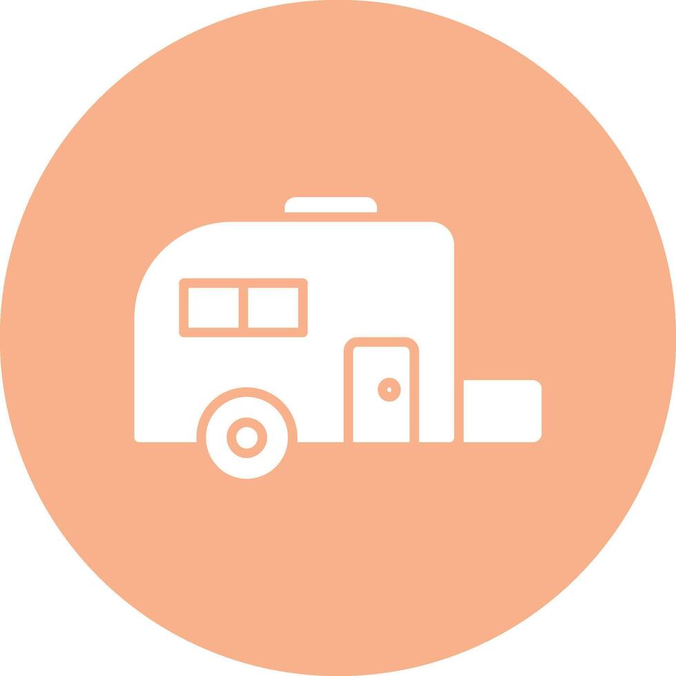 Caravan Glyph Multi Circle Icon vector