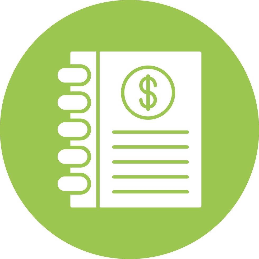 Business Diary Glyph Multi Circle Icon vector