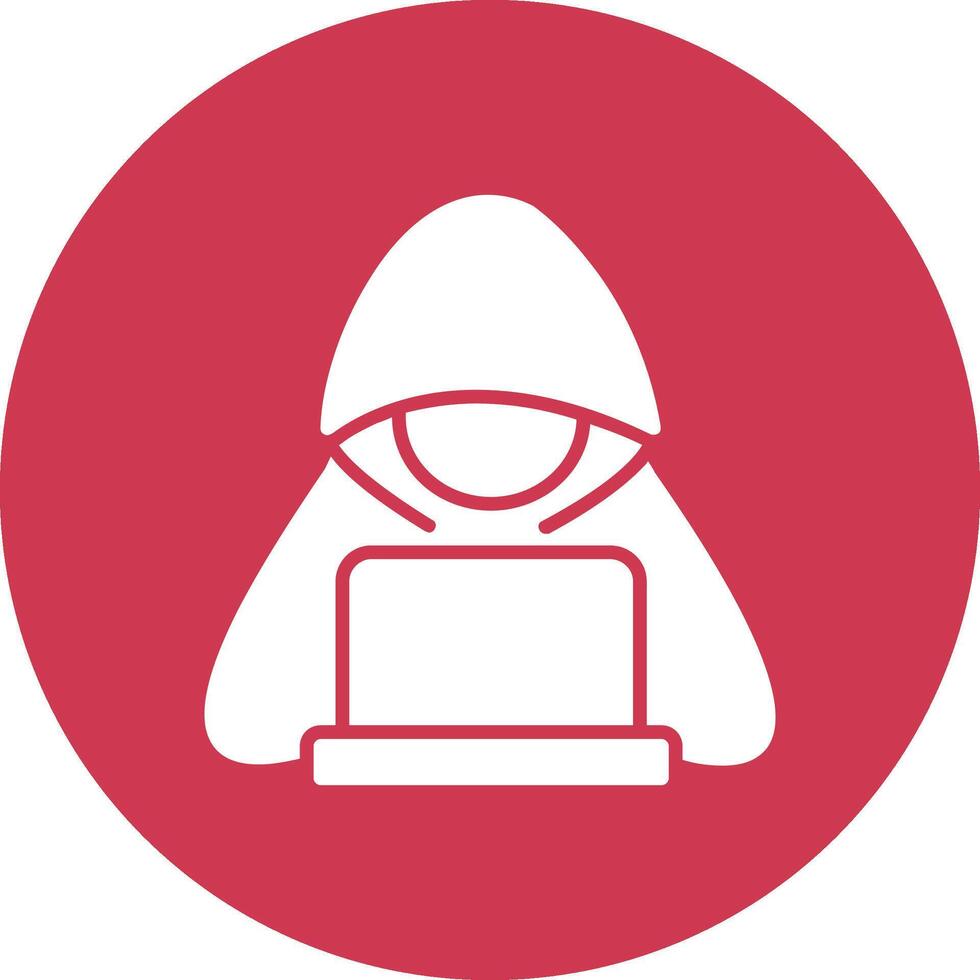 Hacker Glyph Multi Circle Icon vector