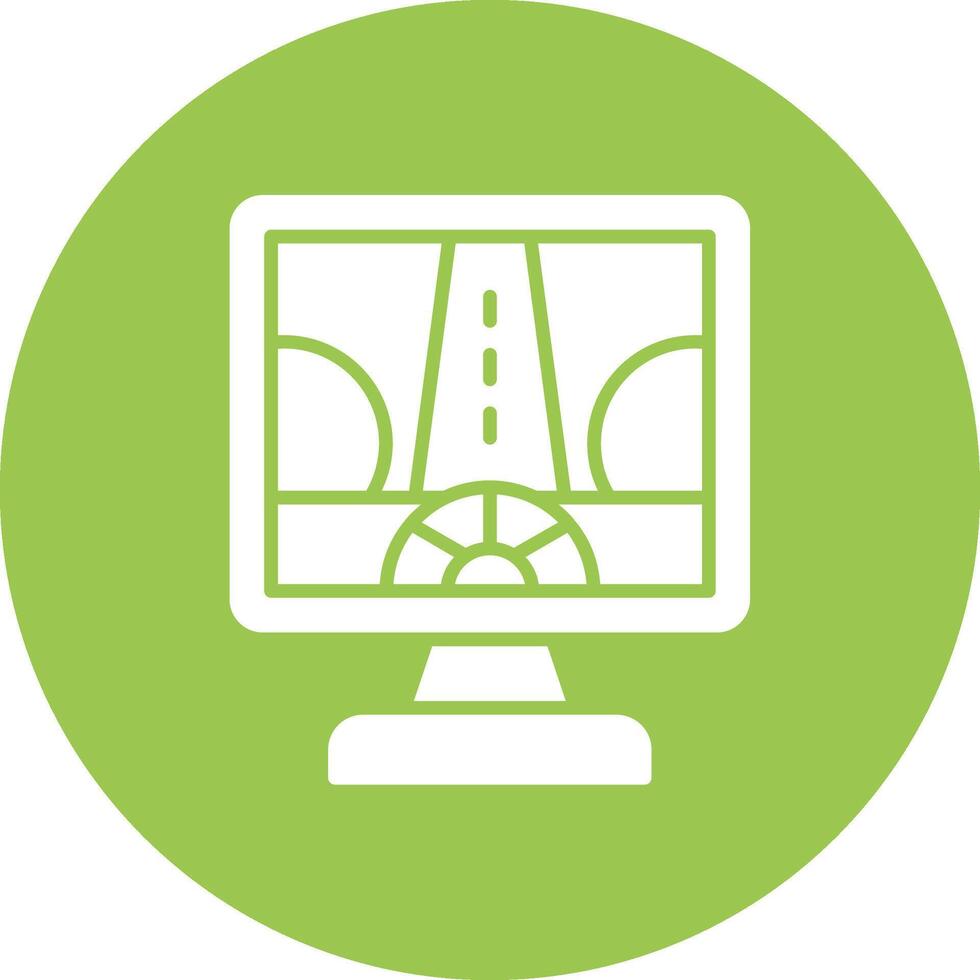 Driving Control Glyph Multi Circle Icon vector