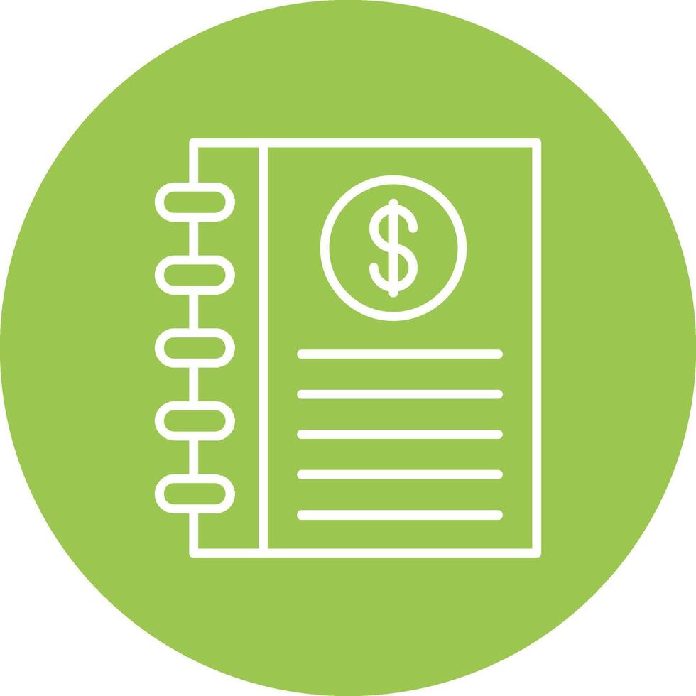 Business Diary Line Multi Circle Icon vector