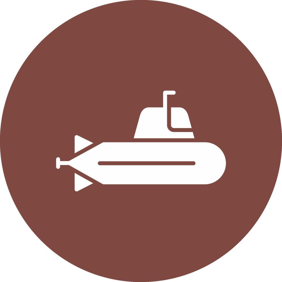 submarino glifo multi circulo icono vector