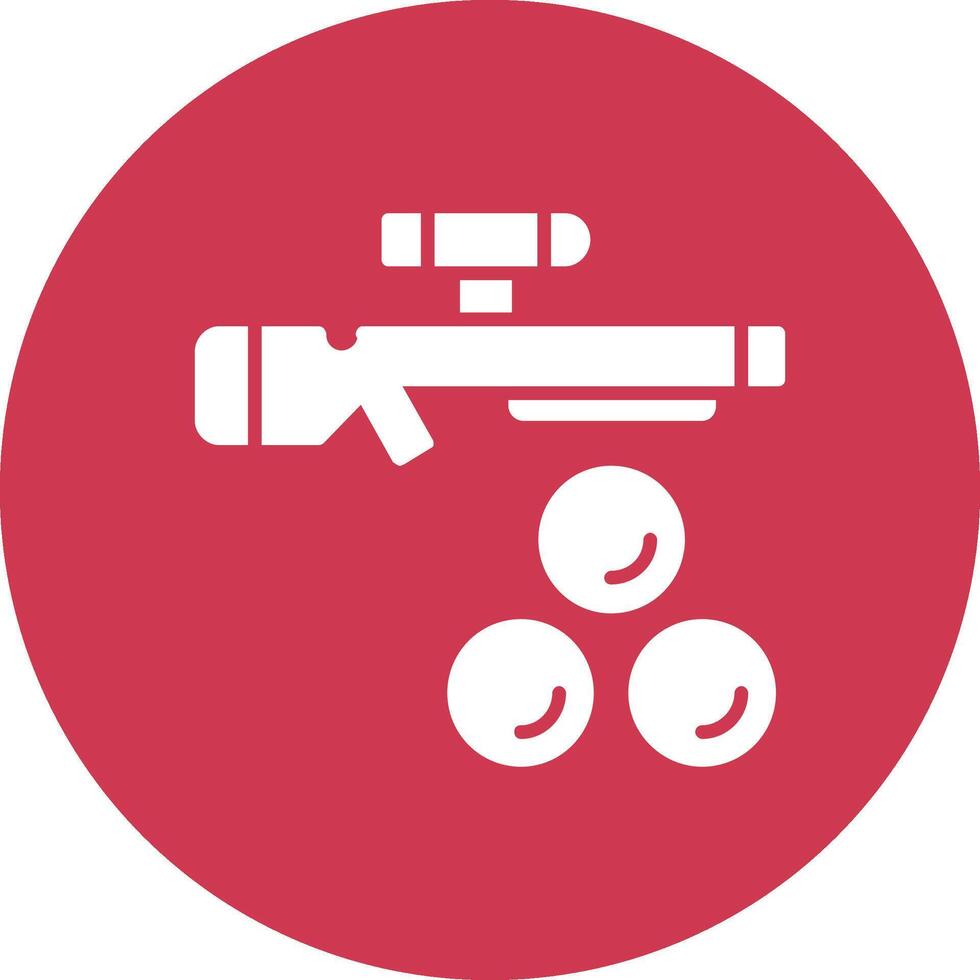 Paintball Glyph Multi Circle Icon vector