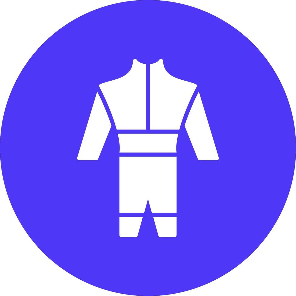 Wetsuit Glyph Multi Circle Icon vector