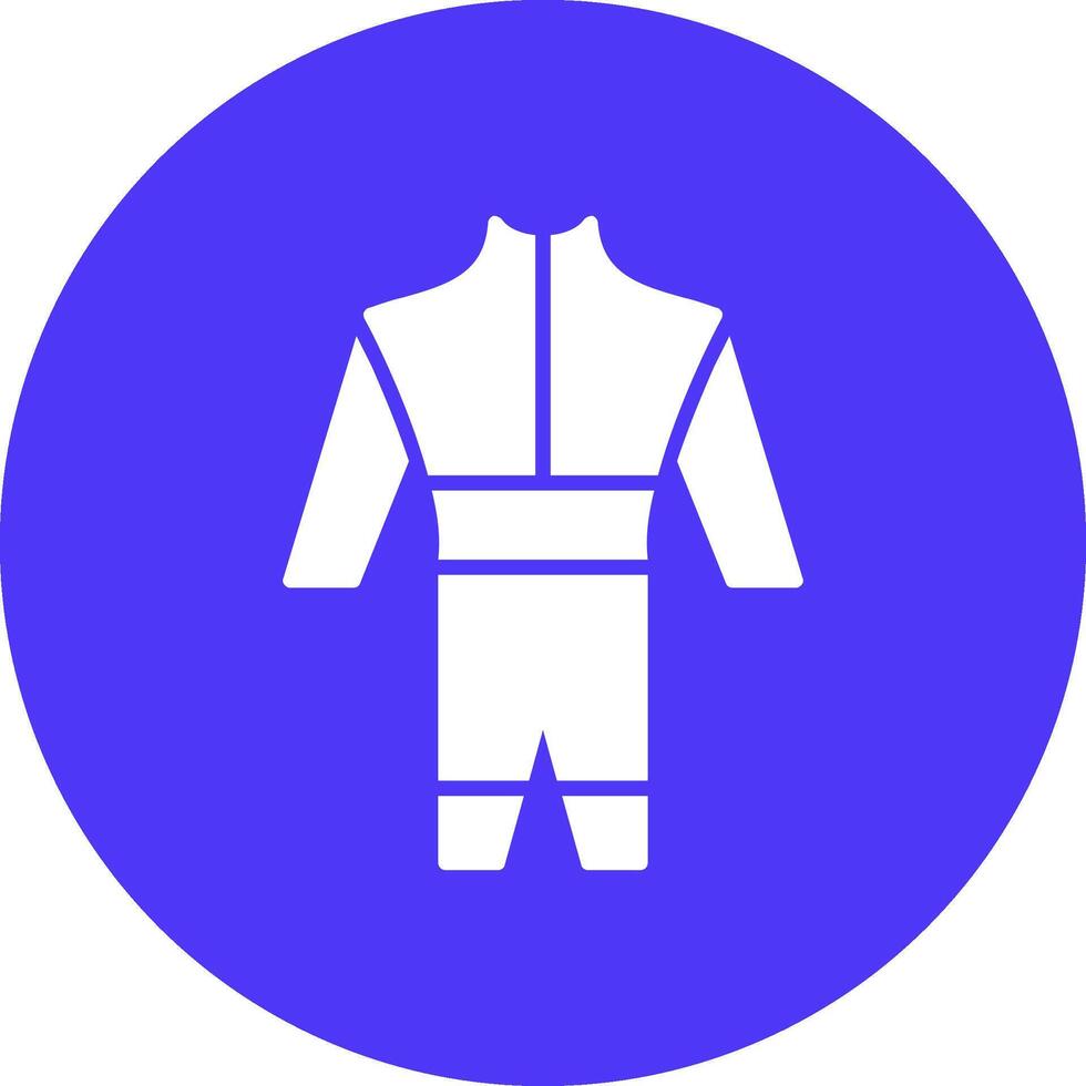 Wetsuit Glyph Multi Circle Icon vector