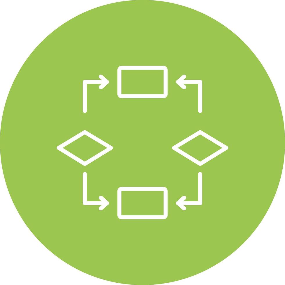 Algorithm Line Multi Circle Icon vector