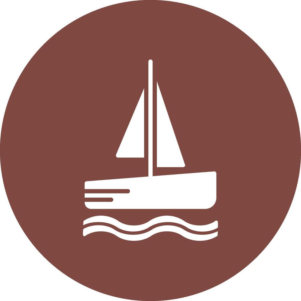 Catamaran Glyph Multi Circle Icon vector