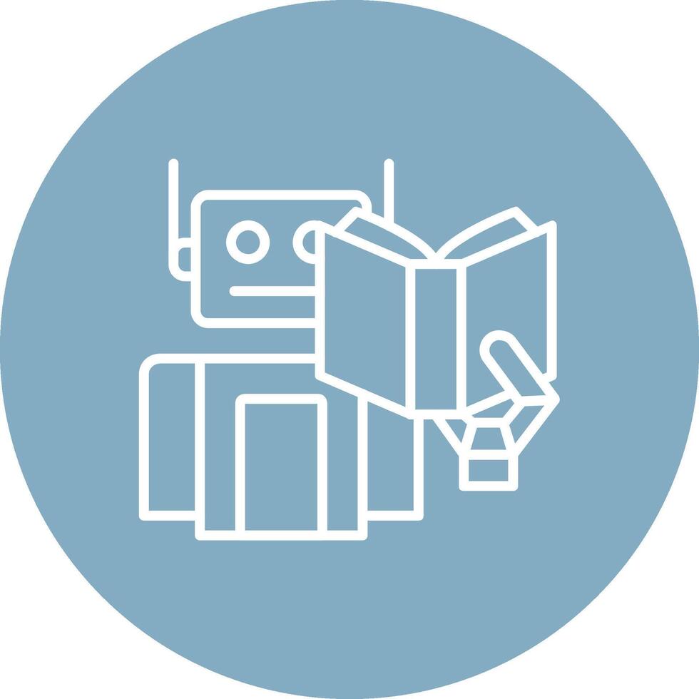 Robot Line Multi Circle Icon vector
