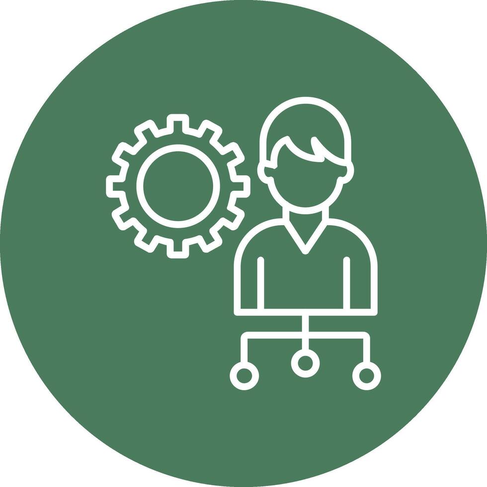 Management Line Multi Circle Icon vector
