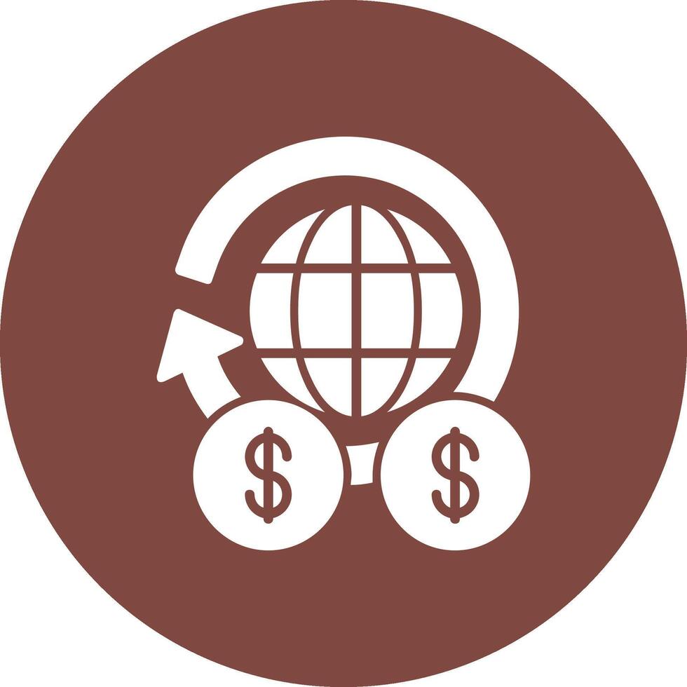 Global Finance Glyph Multi Circle Icon vector