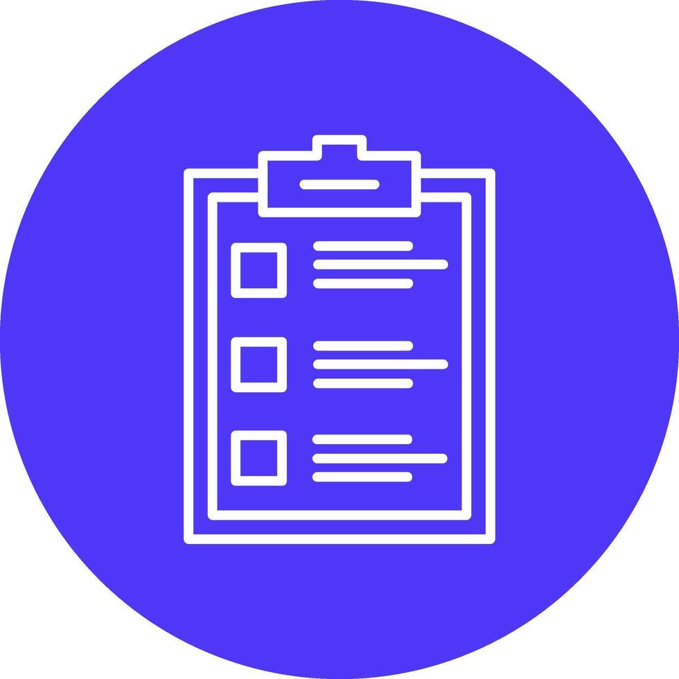 Clipboard Line Multi Circle Icon vector