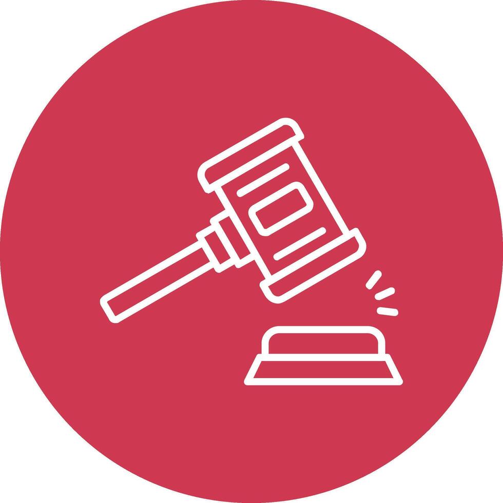 Auction Line Multi Circle Icon vector