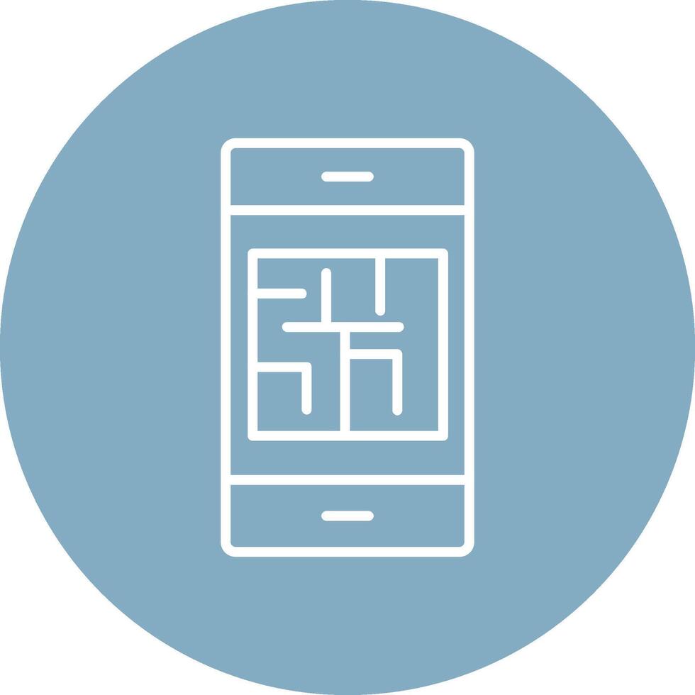 Maze Line Multi Circle Icon vector