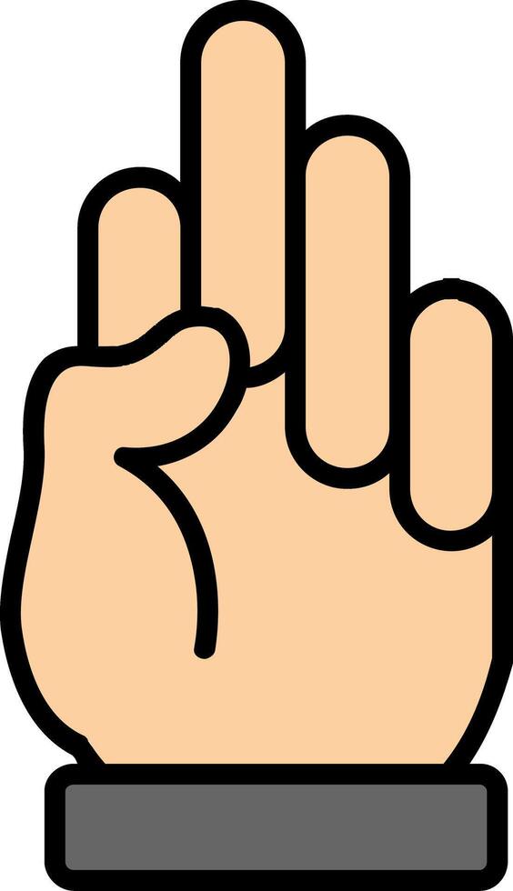 Fingers Line Filled Icon vector
