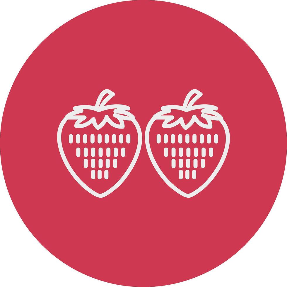 Straberry Line Multi Circle Icon vector