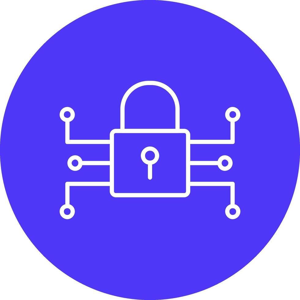 Encryption Line Multi Circle Icon vector