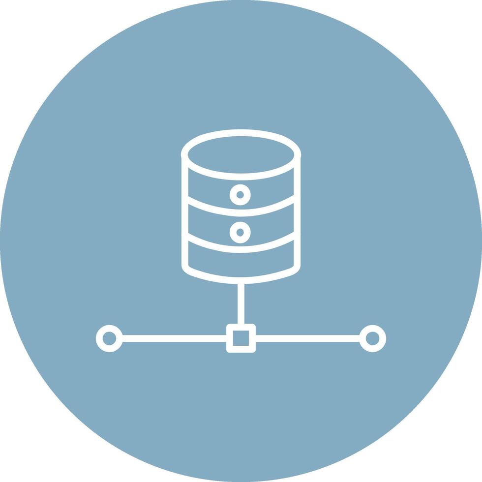 Database Line Multi Circle Icon vector