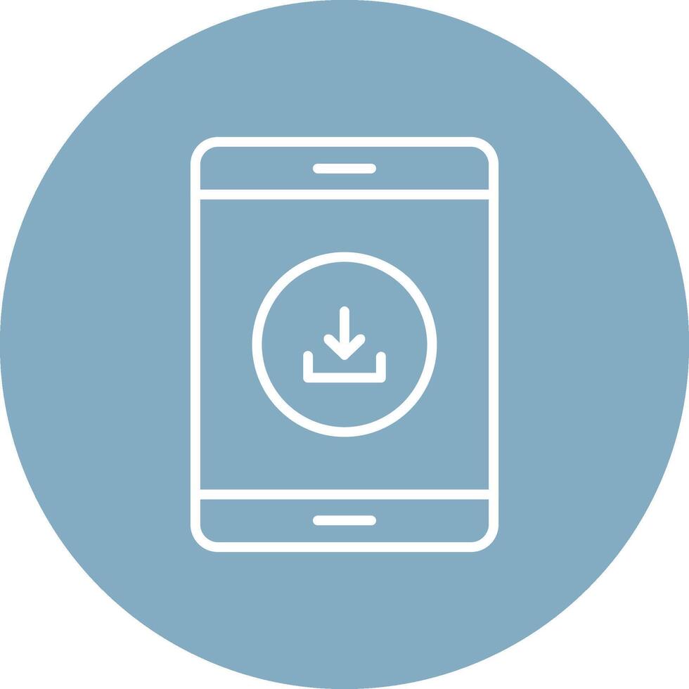 Downloading Data Line Multi Circle Icon vector