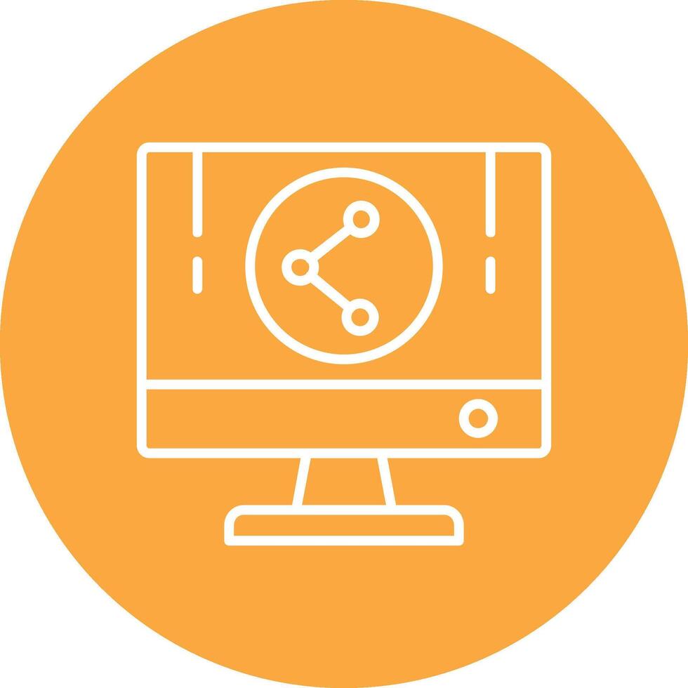 Sharing Line Multi Circle Icon vector
